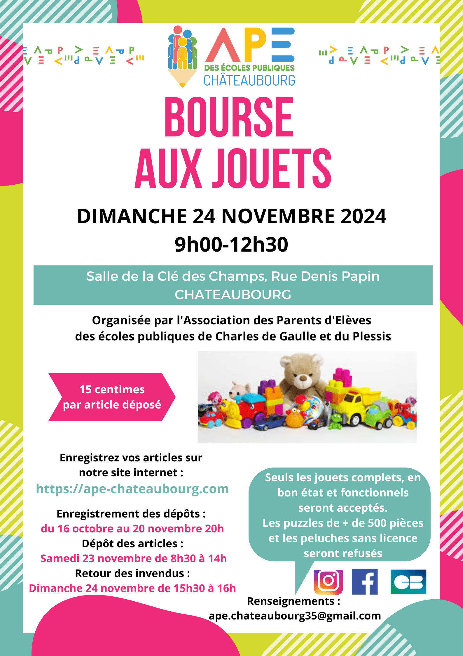 Bourse aux jouets 2024 – APE